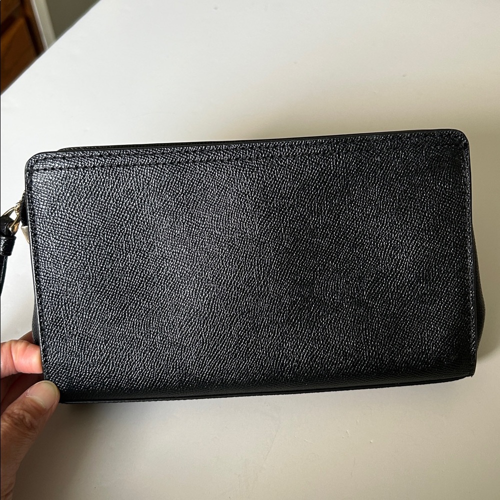 Coach Black Leather Wristlet Clutch - Picture 9 of 11